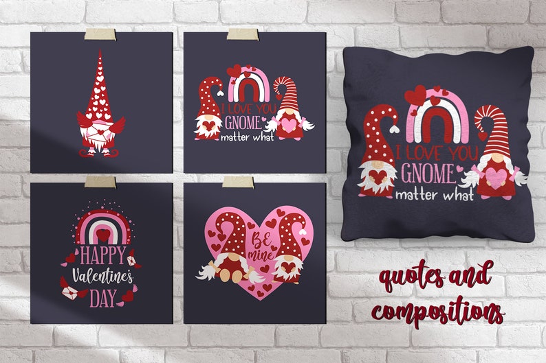 Valentine's Day Gnomes SVG Bundle. Love Gnome SVG, Svg Files for Cricut ...