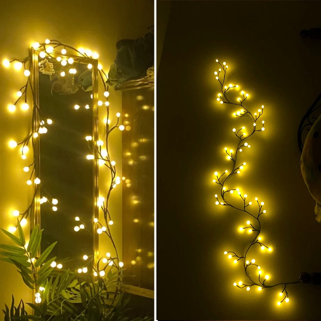 8ft Branch String Lights Wall Hanging Fairy String Light Etsy