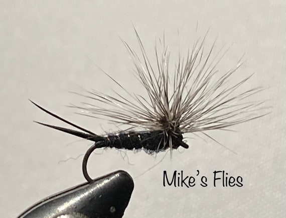 Adams Emerger Dry Fly Tied on Mustad Alpha Point Hook. Size 12 and 14  Available. Great for Trout and Steelhead 