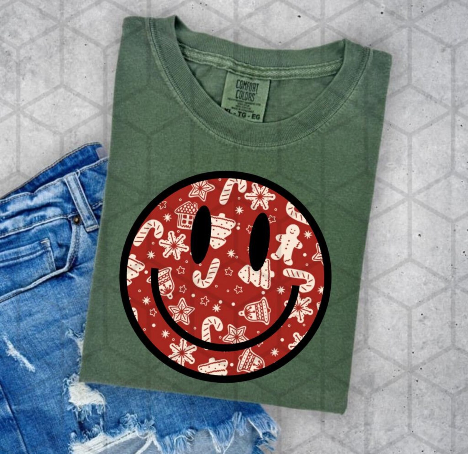 Christmas Smiley Face , Fall Png Dtf SVG Screen Print Etsy