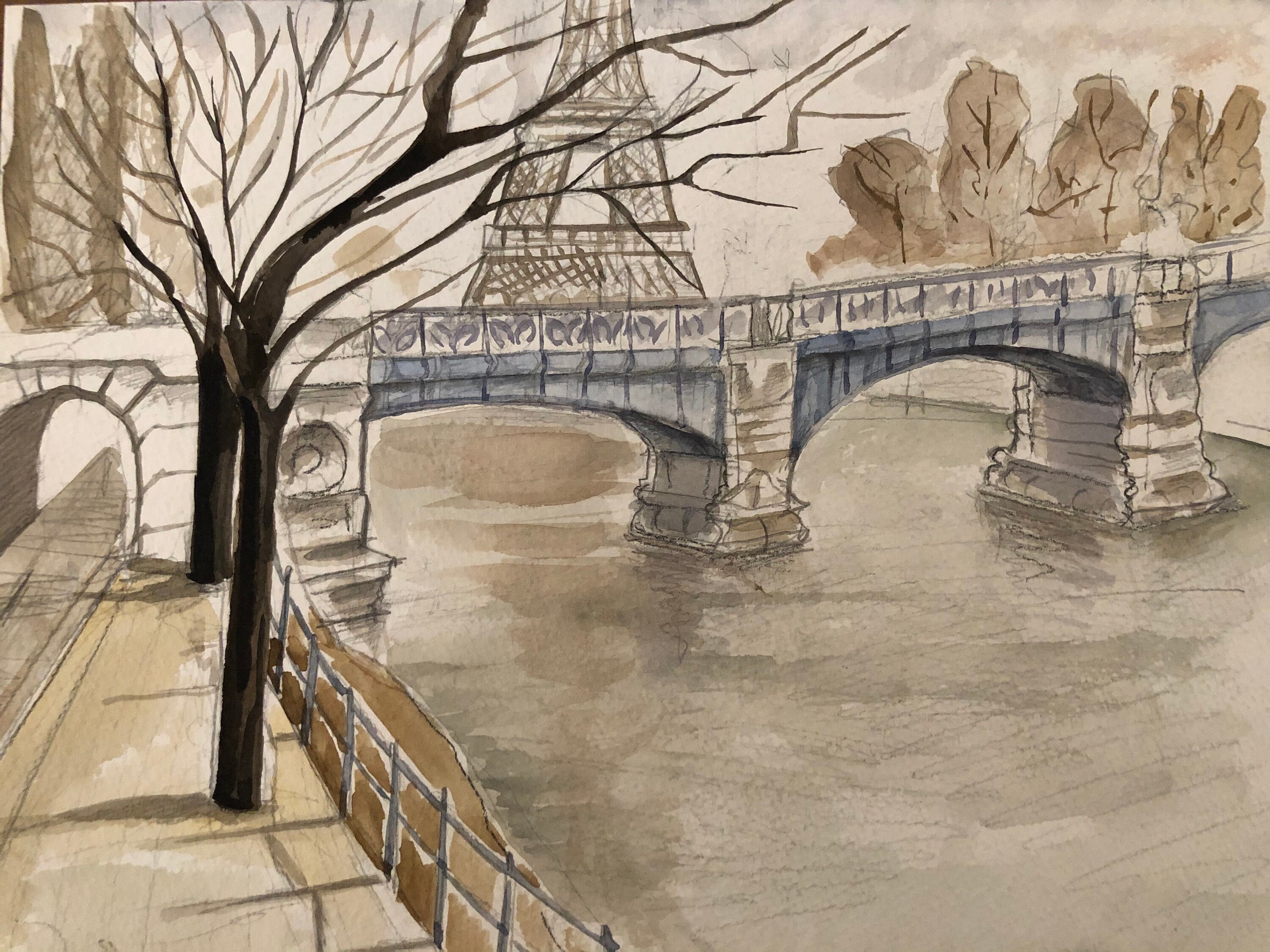La Seine Et La Tour Eiffel | Etsy