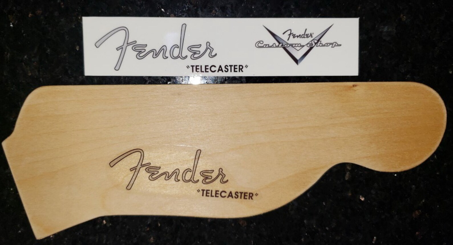 Fender Telecaster spaghetti and custom shop headstock logo Etsy