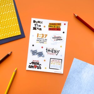 Empire Records Inspired Sticker Sheet | vinyl waterproof decal for laptop, planner, water bottle | rex manning day, say no more mon amour