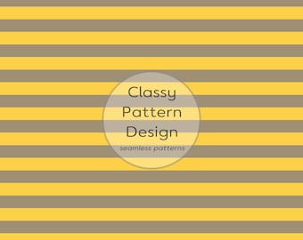 Horizontal Stripes Seamless Pattern, Yellow and Gray, Timeless, Home Decor Fabric Print (Digital Download)