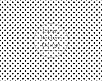 Small Black White Polka Dot Seamless Pattern, Special Offer, 5mm Diameter, Timeless Useful, Crafts Fabric and Paper Print (Digital Download)