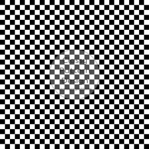 Peut inclure: Un motif en damier noir et blanc répétitif présentant une superposition circulaire au centre avec le texte Classy Pattern Design et le texte plus petit seamless patterns visible à l'intérieur de l'élément graphique circulaire transparent.