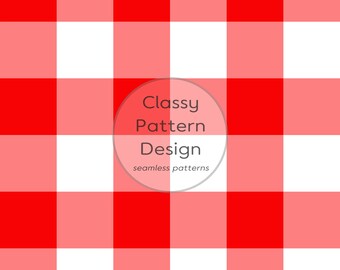 Rotes Vichy-Karo-Muster, 5 cm breit, zeitloses und praktisches Design, Stoffdruck für Bastelarbeiten, Kleidung und Bettwäsche (Digitaler Download)