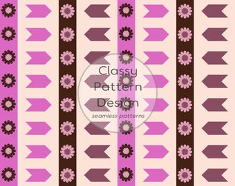 Various Shaped Stripes Seamless Pattern, Crafts Fabric Print, Purple Pink, Nordic Style, Clothes and Bedding (Digital Download)
