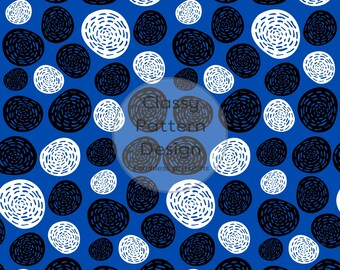 Estampado de piedras sin costuras, negro, blanco y azul, para ropa, ropa de cama, manualidades, telas y papel (descarga digital).