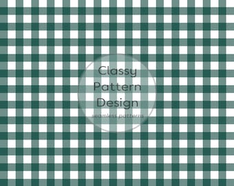 Small Gingham Checkered Seamless Pattern, 1cm, Teal, Crafts Fabric Print, Clothes Bedding (Digital Download)