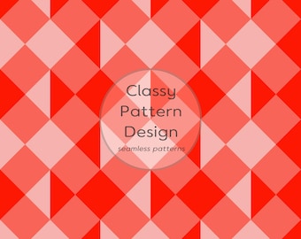 Geometrisches, nahtloses Muster, Raute, Diamant, rote Farbe, Kleidung, Bettwäsche, Bastelarbeiten, Stoff- und Papierdruck (Digitaler Download)