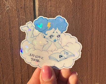 Pegatina de nube azul de Sad Girlz 4 Life // Pegatina de Junior H // Sad Boyz 4 Life // Ideas de regalo para Junior H