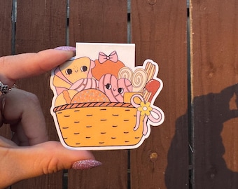 Lindo Marcador Magnético de Canasta de Pan Dulce Mexicano // Concha Lindo Pan Dulce // Marcador Magnético Idea de Regalo para Latinas Amante de los Libros