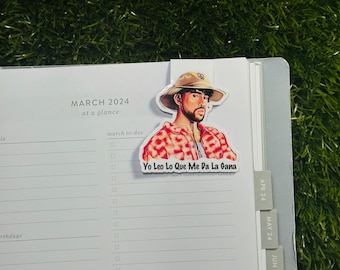 Bad Bunny Bookmark/ Yo Leo Lo Que Me Da La Gana / Marcador de humor latino, marcadores divertidos