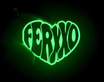 Pegatina que brilla en la oscuridad de Ferxxo/Abanico de Feid Ferxxo/ Ferxxo Karol G/Pegatina de Ferxxo Feid Ideas para regalos