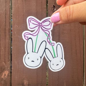 Bad Bunny Clear Bow Bunny Sticker | Bad Bunny|| Bad Bunny gift idea|| Bad Bunny fan||