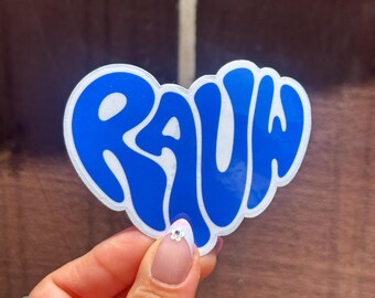 RAUW Heart CLEAR Sticker|| Rauw Alejandro fan|| rauw gift idea|| rauw Merch
