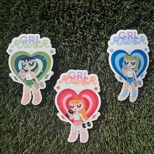 Gym Girl power sticker|| Gym stickers||Cute sparkle stickers ppg||Sticker for water bottles,  laptops, tablets