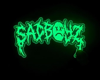 Pegatina que brilla en la oscuridad de Sad Boyz 4 Life // Pegatina Junior H // Sad Boyz 4 Life // Ideas de regalo para Junior H // Pegatina luminosa