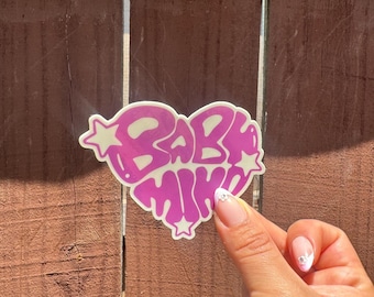 Young Miko GLOW in the dark Sticker|| Miko heart girl|| Young Miko gift idea|| Baby Miko Merch