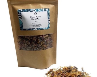 Divine Aura Floral Mix – Dried Floral Herbal Blend for Ritual Baths & Aromatic Use (20g)