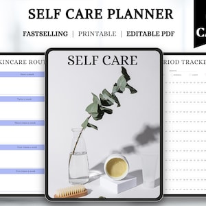 Printable Self Care Planner | Wellness Journal | Daily Mental Health Tracker | Self Love & Reflection PDF | Digital Download | Self Care Log