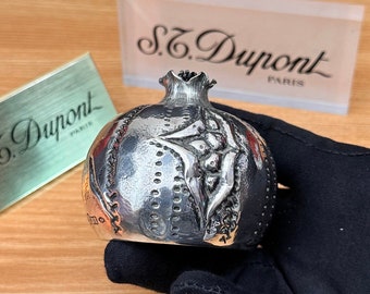 Vintage-Granatapfel aus massivem italienischem Silber mit Punze \ fantastischer Zustand \ unmöglich zu finden \ perfektes Dekorationsset antik