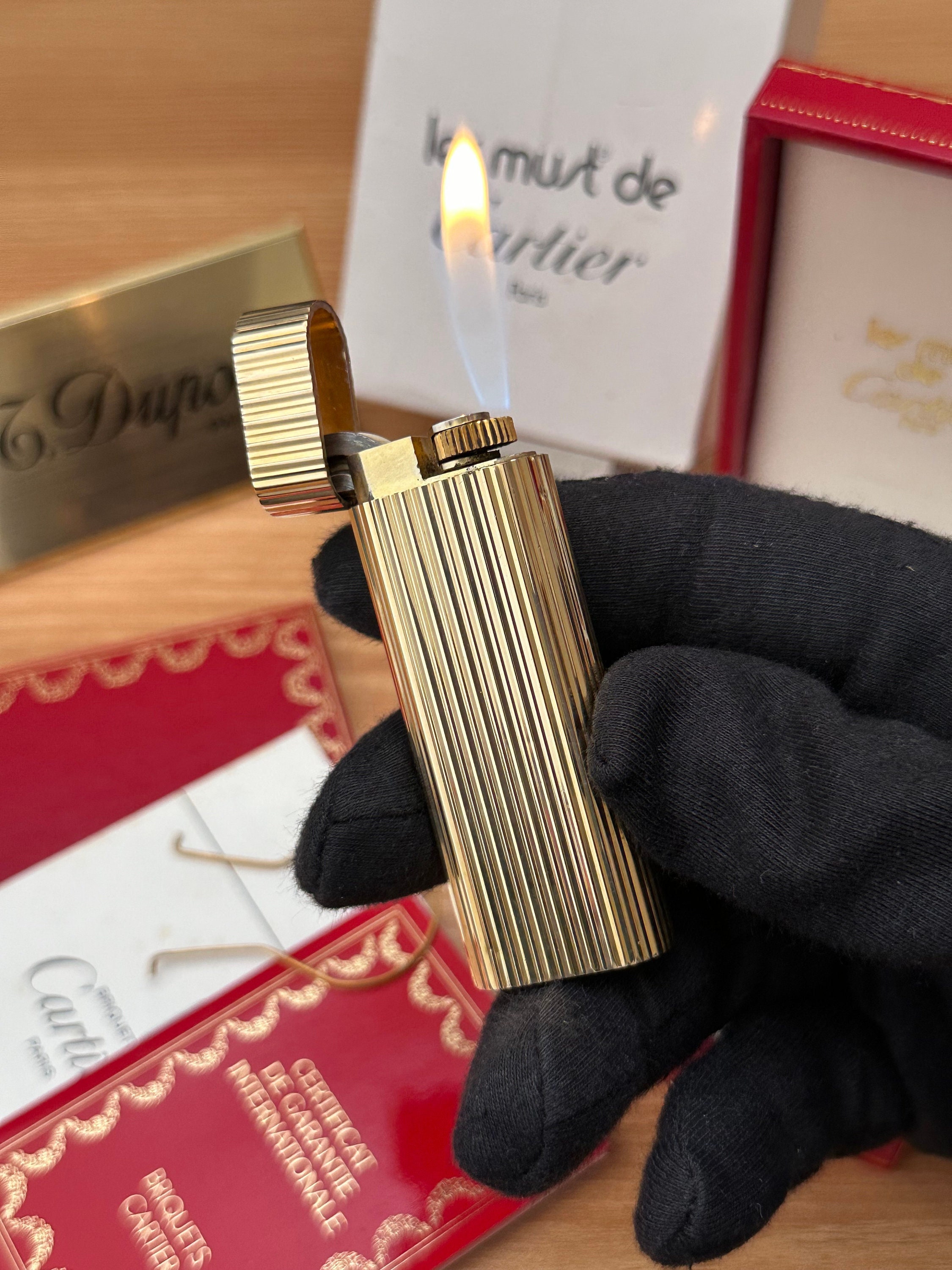 Feuerzeug Vergoldet Cartier Feuerzeug Gold 1980 Le Must De Cartier