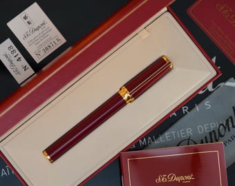 ヴィンテージ ST デュポン 万年筆：24金仕上げ、18金ペン先 - Etsy 日本