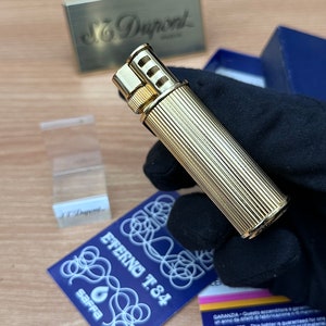Vintage 1980 Saffa heavy 24k Gold Plated \ never used with box and documents \ working perfect- best cigar accessories gift image 6