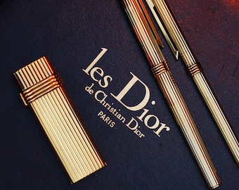 Christian Dior 1979 Sterling Silver Gold Les Dior Ballpoint Pen - Etsy