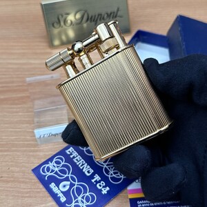 Vintage 1980 Saffa heavy 24k Gold Plated \ never used with box and documents \ working perfect- best cigar accessories gift image 10