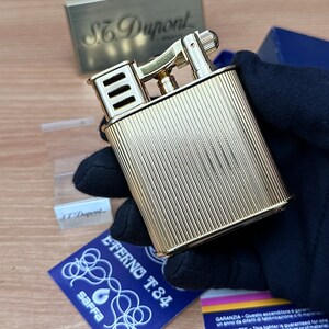 Vintage 1980 Saffa heavy 24k Gold Plated \ never used with box and documents \ working perfect- best cigar accessories gift image 4