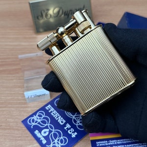Vintage 1980 Saffa heavy 24k Gold Plated \ never used with box and documents \ working perfect- best cigar accessories gift image 5