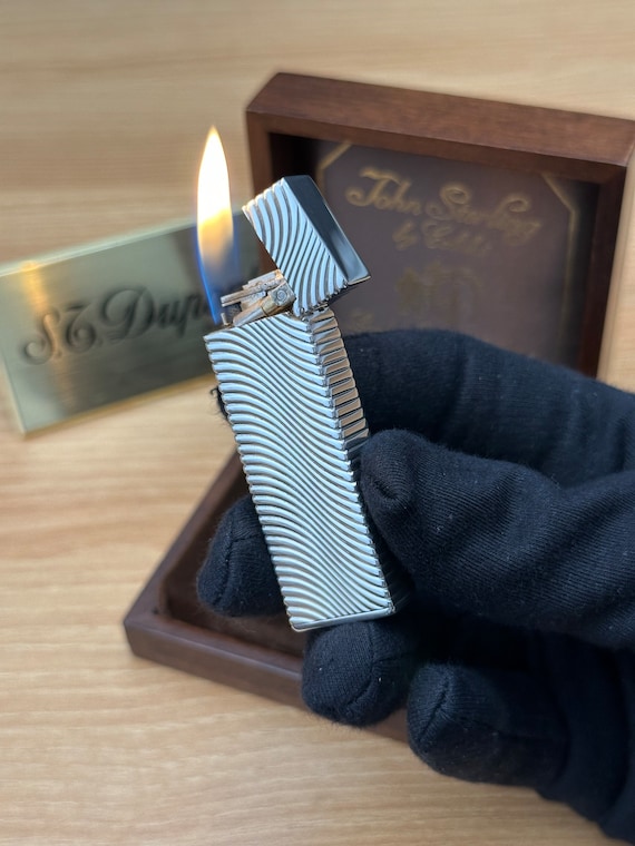john lewis cigarette lighters Vintage 1970s John Sterling by Colibri Lighter – Fully Hallmarked 925  Sterling Silver – Full Set – Near NOS Condition