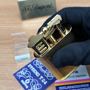 Vintage 1980 Saffa heavy 24k Gold Plated \ never used with box and documents \ working perfect- best cigar accessories gift image 7