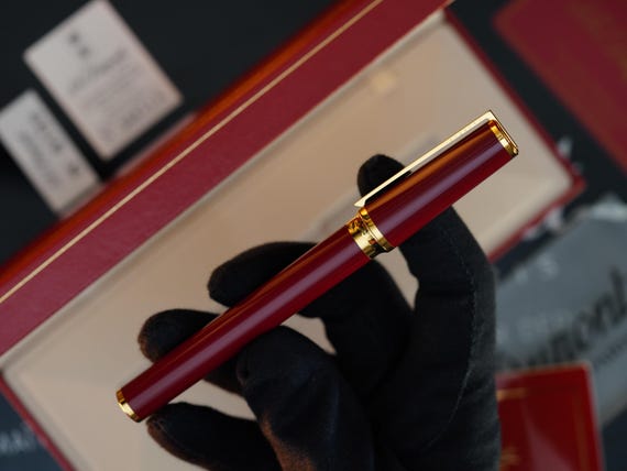 ヴィンテージ ST デュポン 万年筆：24金仕上げ、18金ペン先 - Etsy 日本