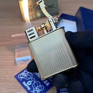 Vintage 1980 Saffa heavy 24k Gold Plated \ never used with box and documents \ working perfect- best cigar accessories gift image 3