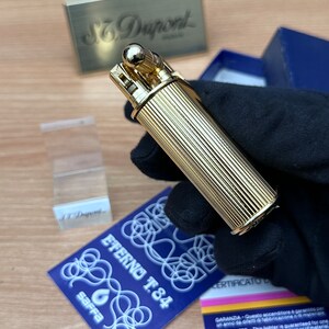 Vintage 1980 Saffa heavy 24k Gold Plated \ never used with box and documents \ working perfect- best cigar accessories gift image 9