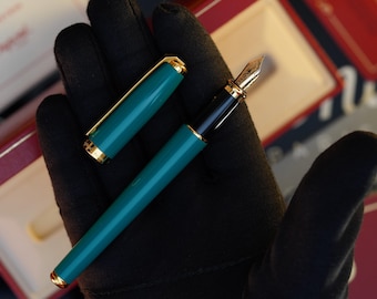 Pluma estilográfica S.T. Dupont Fidelio vintage: laca natural, plumín de oro de 14 quilates