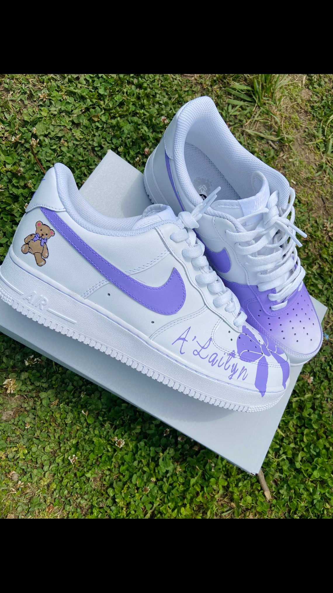 custom purple air force ones