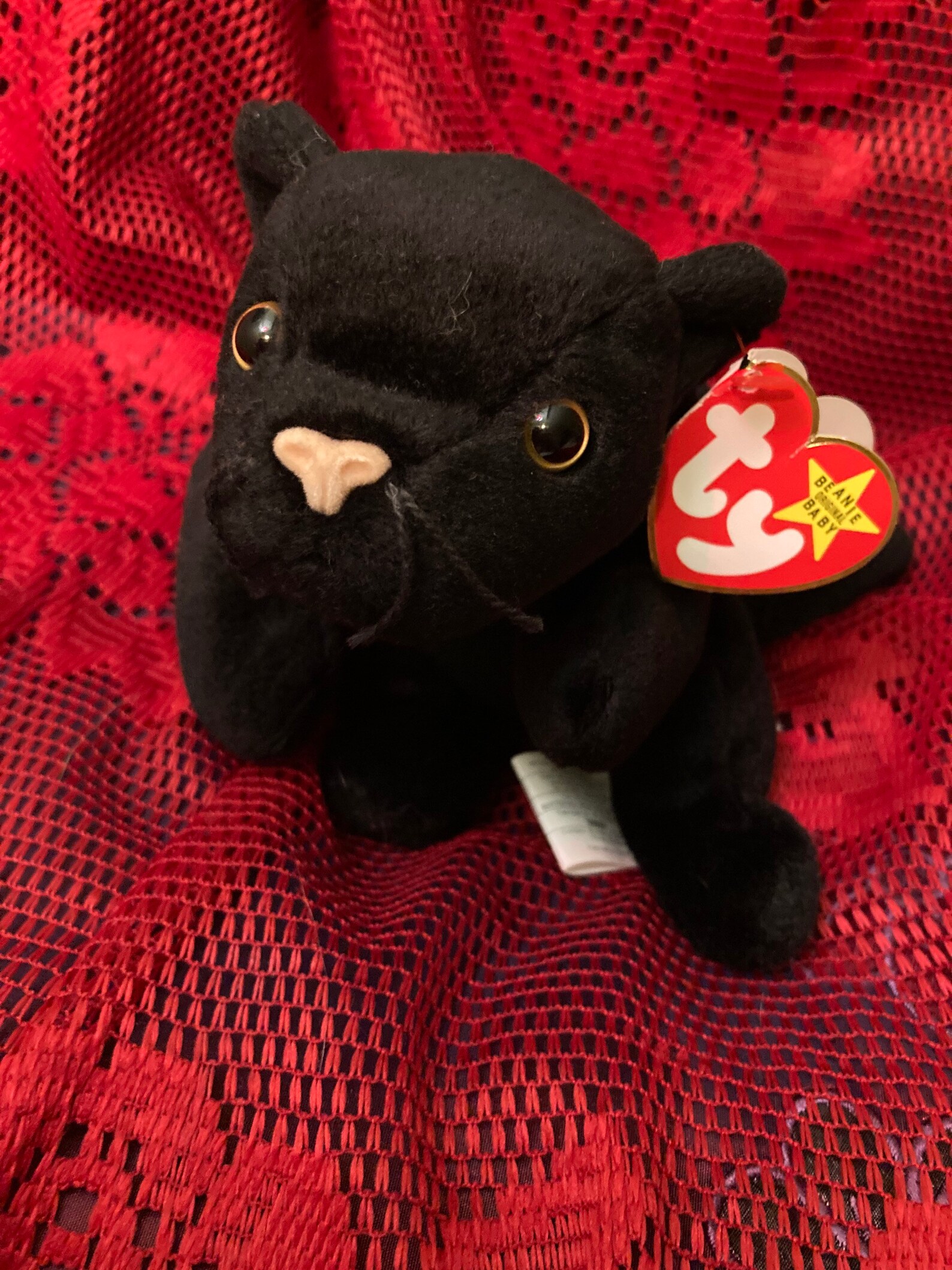 Ty 1995 Beanie Baby Velvet the Black Panther Rare Mint Etsy