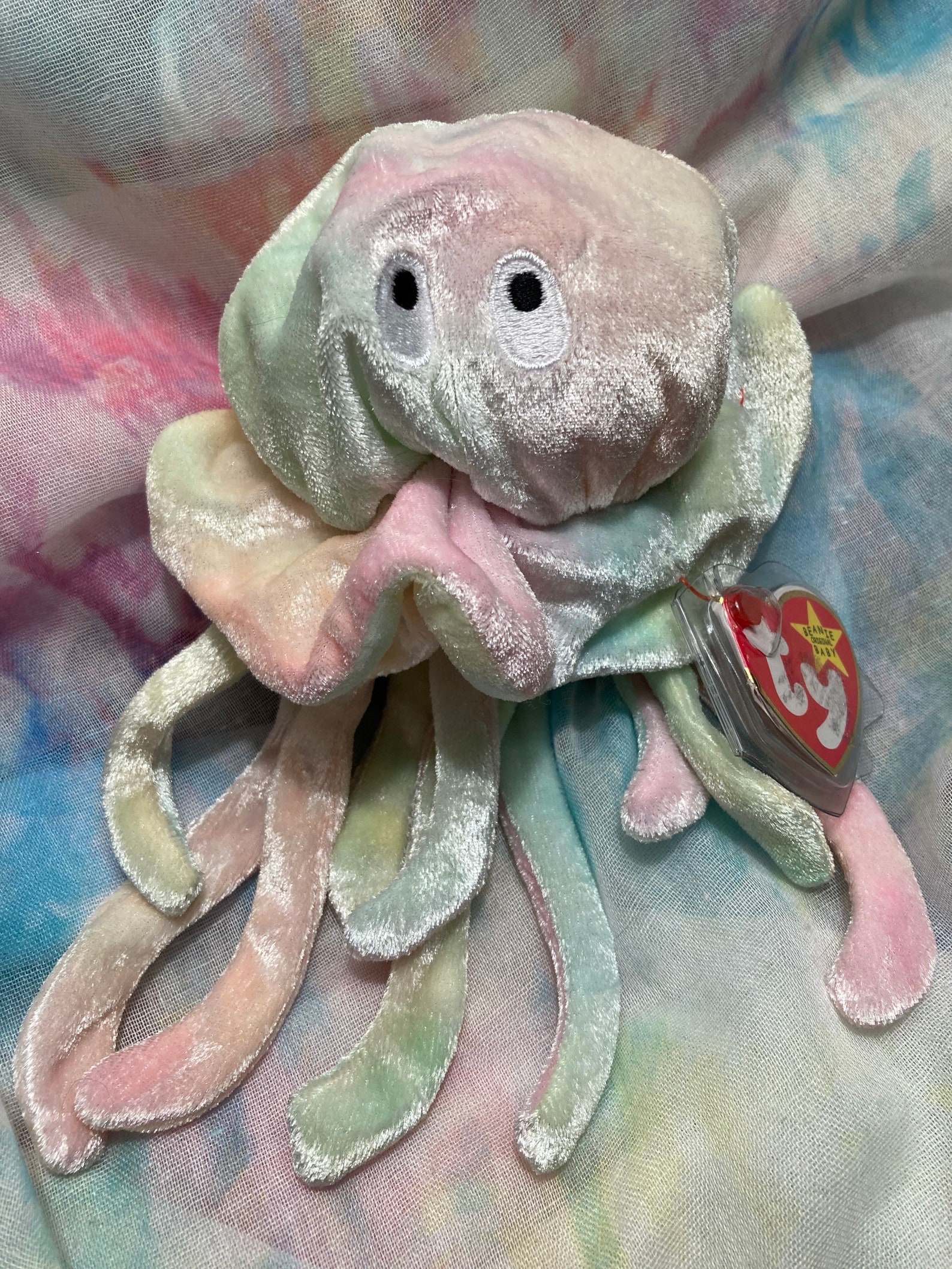 Ty 2000 Beanie Babies Goochy Jellyfish Swirly Snail 1999 Etsy