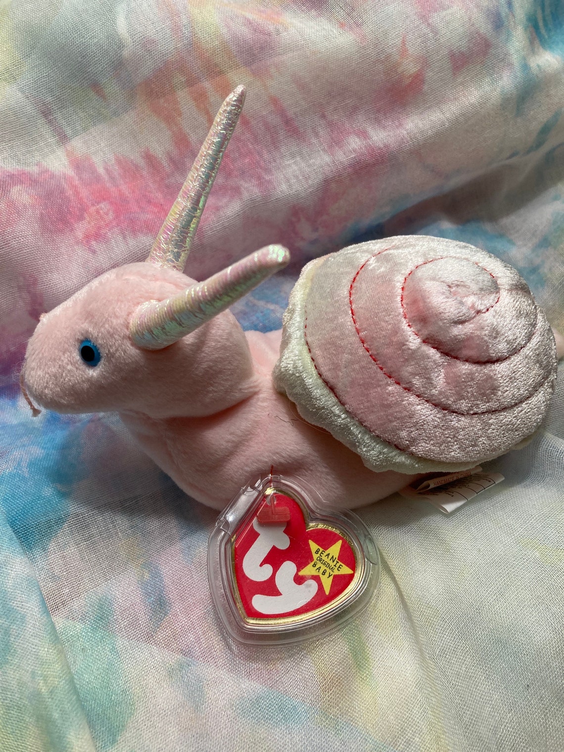 Ty 2000 Beanie Babies Goochy Jellyfish Swirly Snail 1999 Etsy