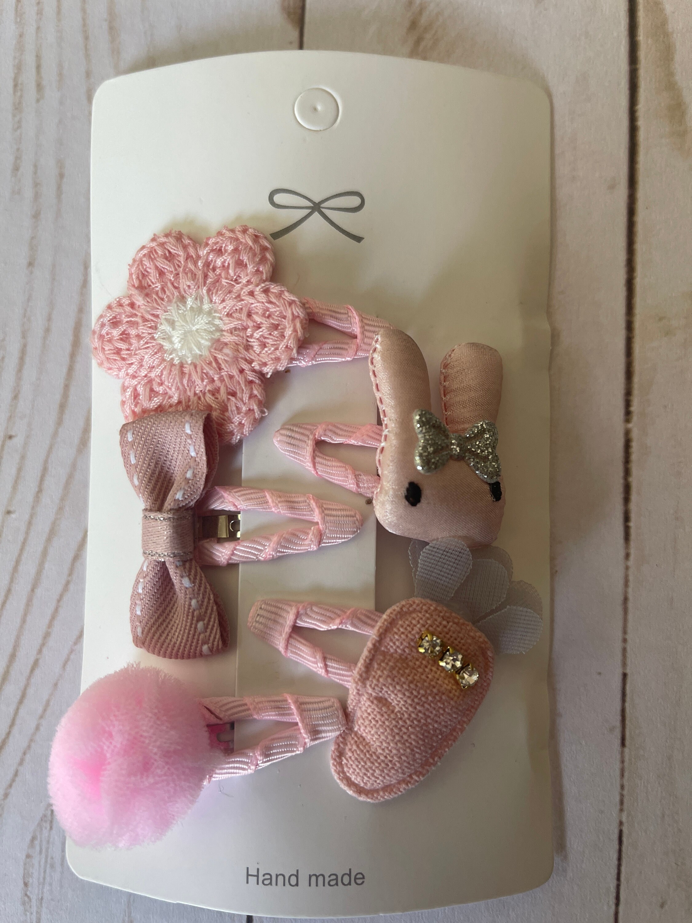 Pink 5pcs set Mini Hair Clips Toddler Clips Handmade Etsy