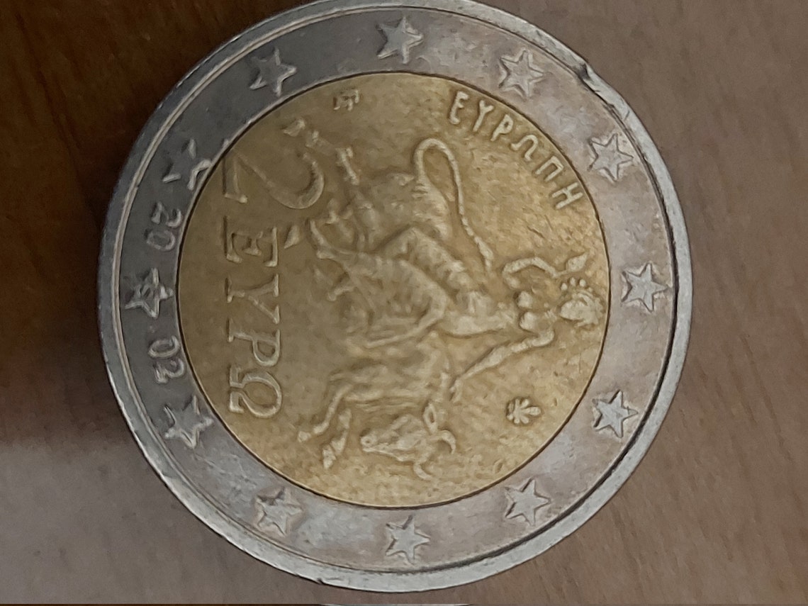 Piece De 2 Euros Rare Très rare pièce grecque de 2 euros variante S frappée en | Etsy