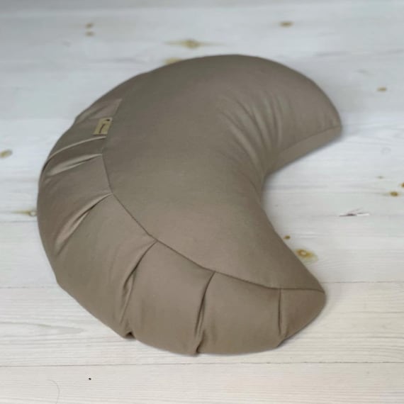 Half Moon Zafu Pillow Yoga Meditation Cushion Cotton Cover Organic Buckwheat Hulls Filling Crescent Meditation Cushion for Comfort Etsy