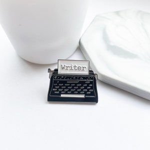 Vintage Typewriter Enamel Pin - Writer Lapel Pin - Typewriter Pin -  Pin Collector - Writer Badge Pin - Unique Gift for Writer