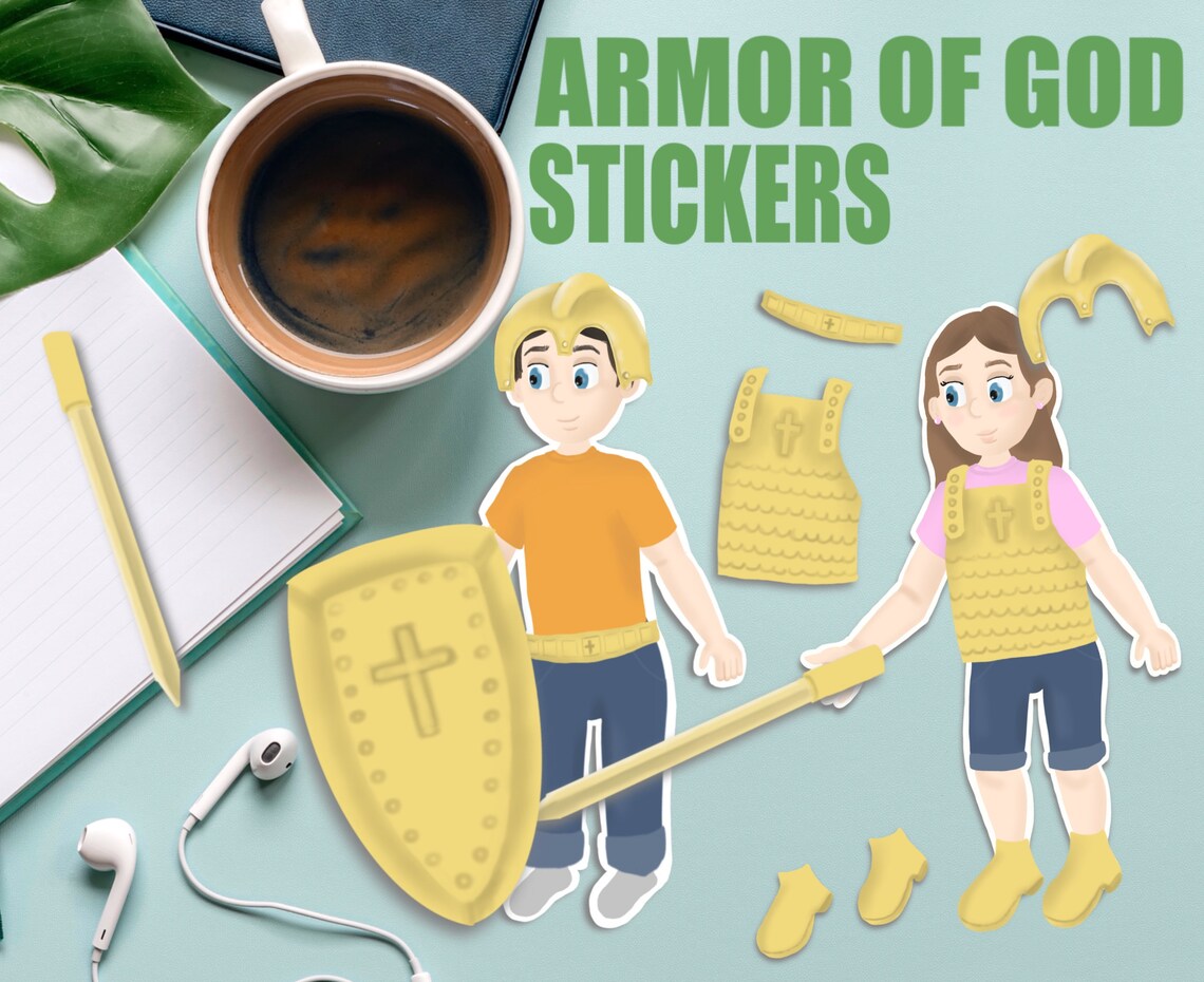 Armor of God Sticker Pack Bible Stickers Christian Etsy