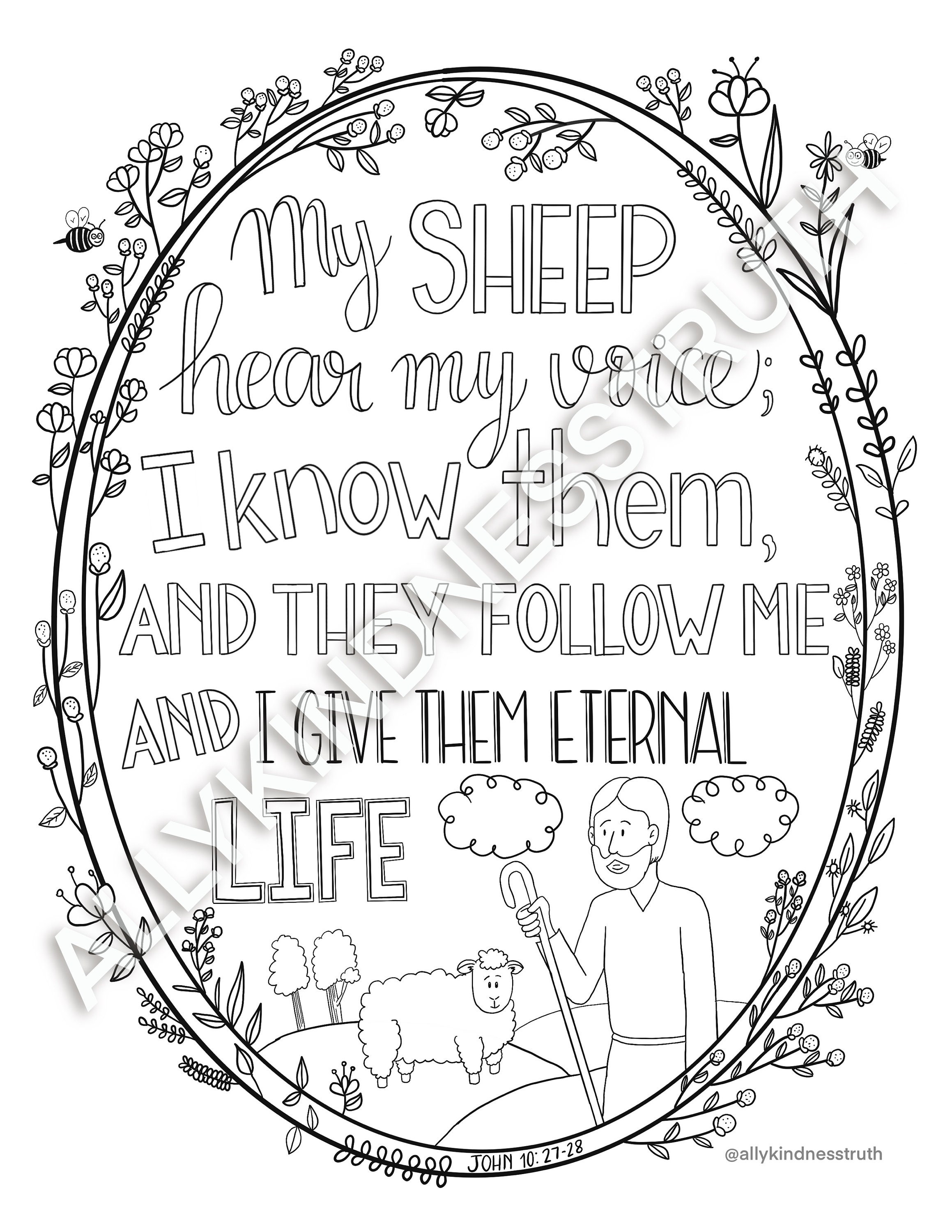 Bible Verse Coloring Pages and Full Color Illustrations | Bible Verse